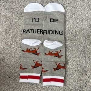 Gray and White Novelty Socks